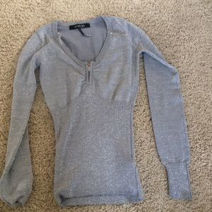 Light Gray Sparkly Bodycon top